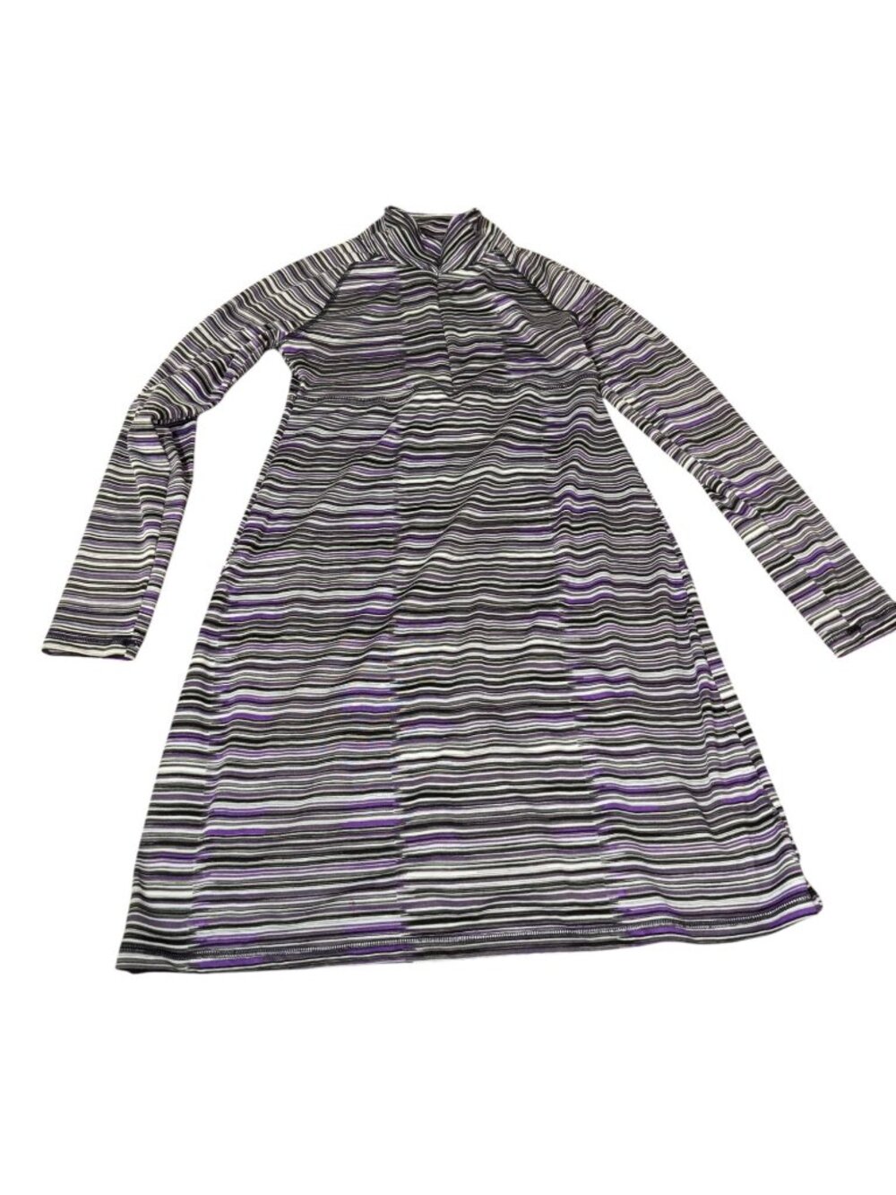 Soybu XS Purple Striped Stretchy Dress